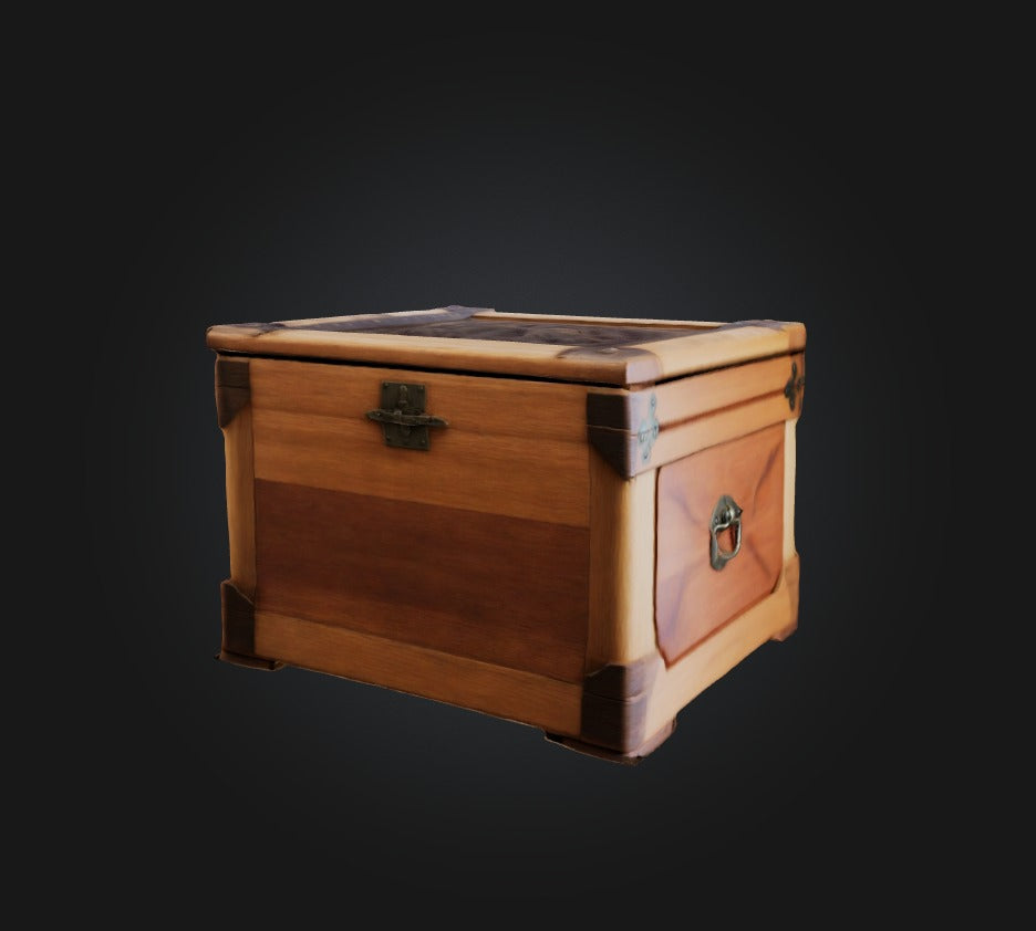 3D model Wooden Box 4 VR / AR / low-poly