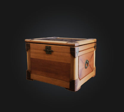 3D model Wooden Box 4 VR / AR / low-poly