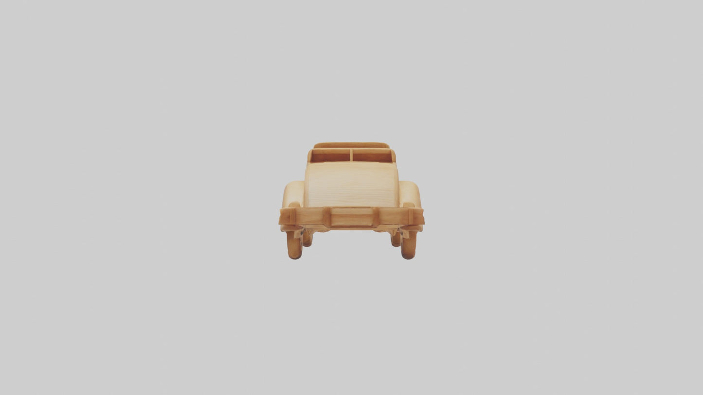3D model Wooden Car Model VR / AR / low-poly