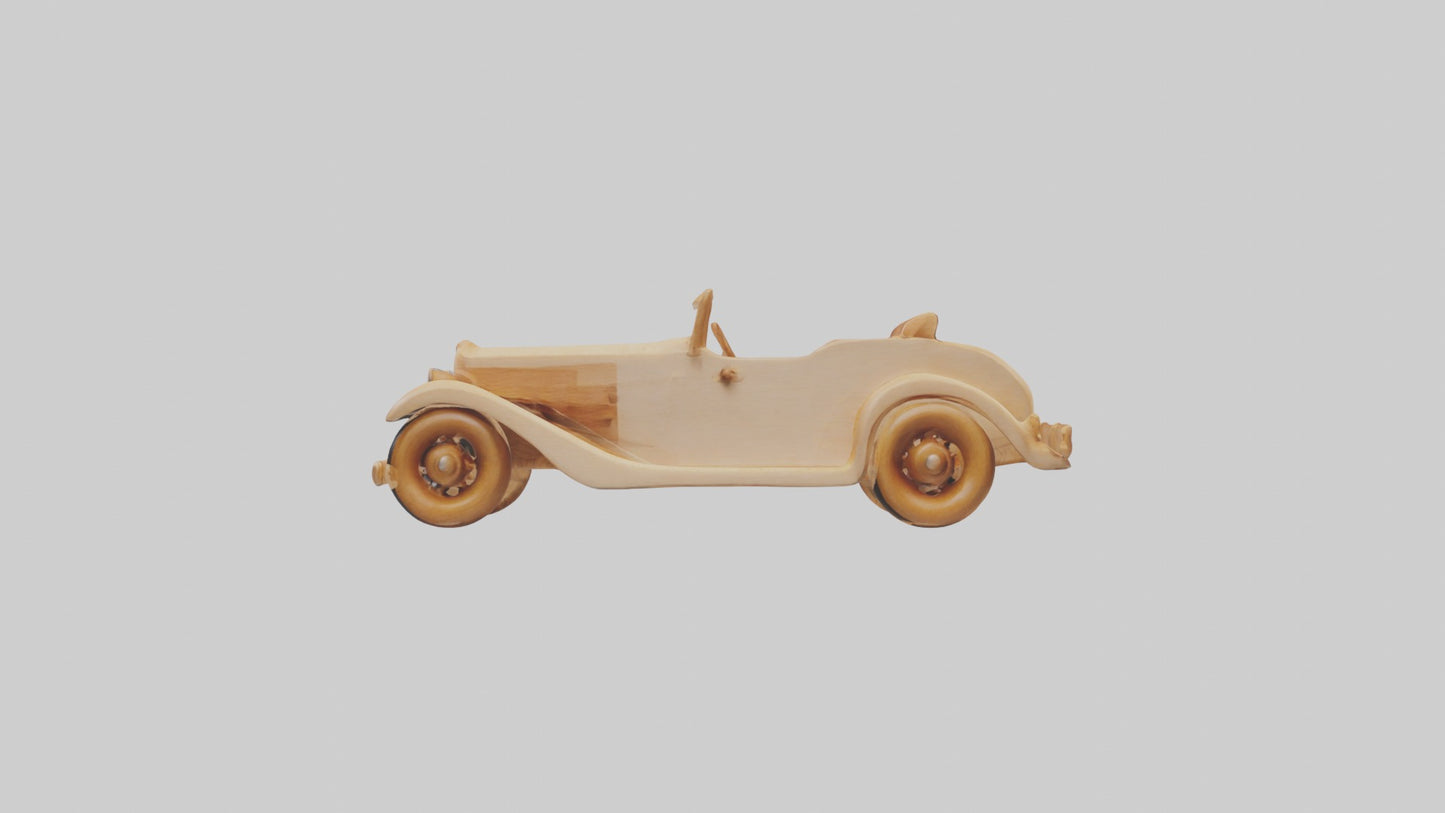 3D model Wooden Car Model VR / AR / low-poly
