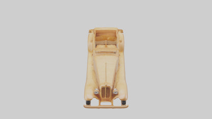 3D model Wooden Car Model VR / AR / low-poly