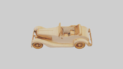 3D model Wooden Car Model VR / AR / low-poly