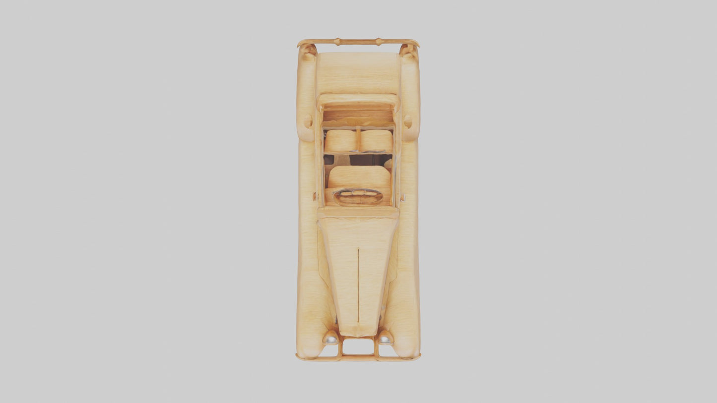 3D model Wooden Car Model VR / AR / low-poly