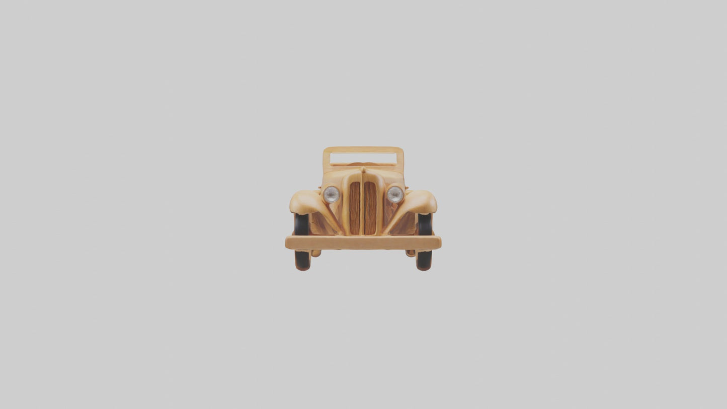 3D model Wooden Car Model VR / AR / low-poly