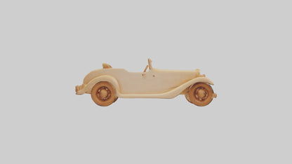 3D model Wooden Car Model VR / AR / low-poly
