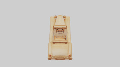 3D model Wooden Car Model VR / AR / low-poly