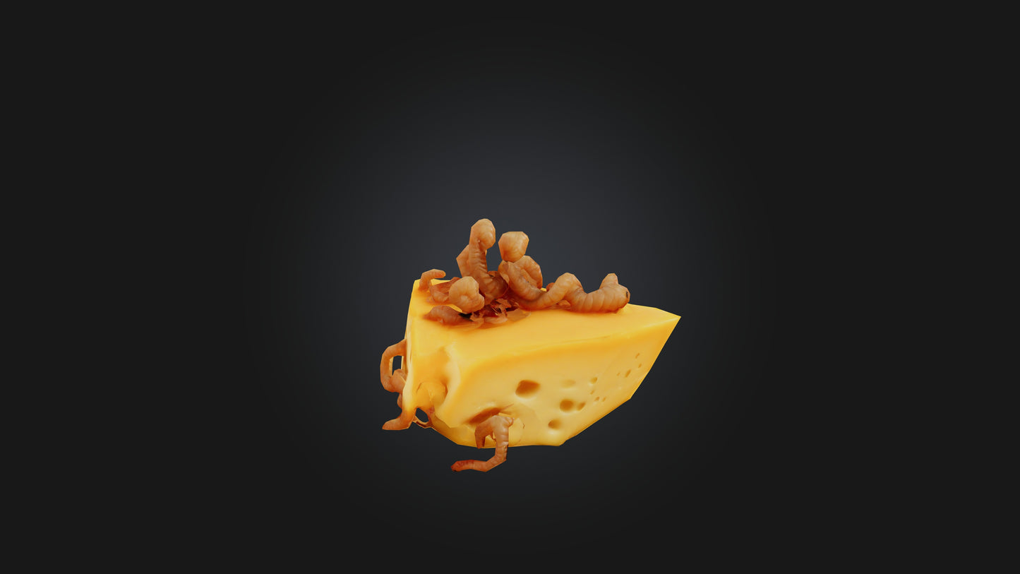 3D model Wormy Cheese VR / AR / low-poly