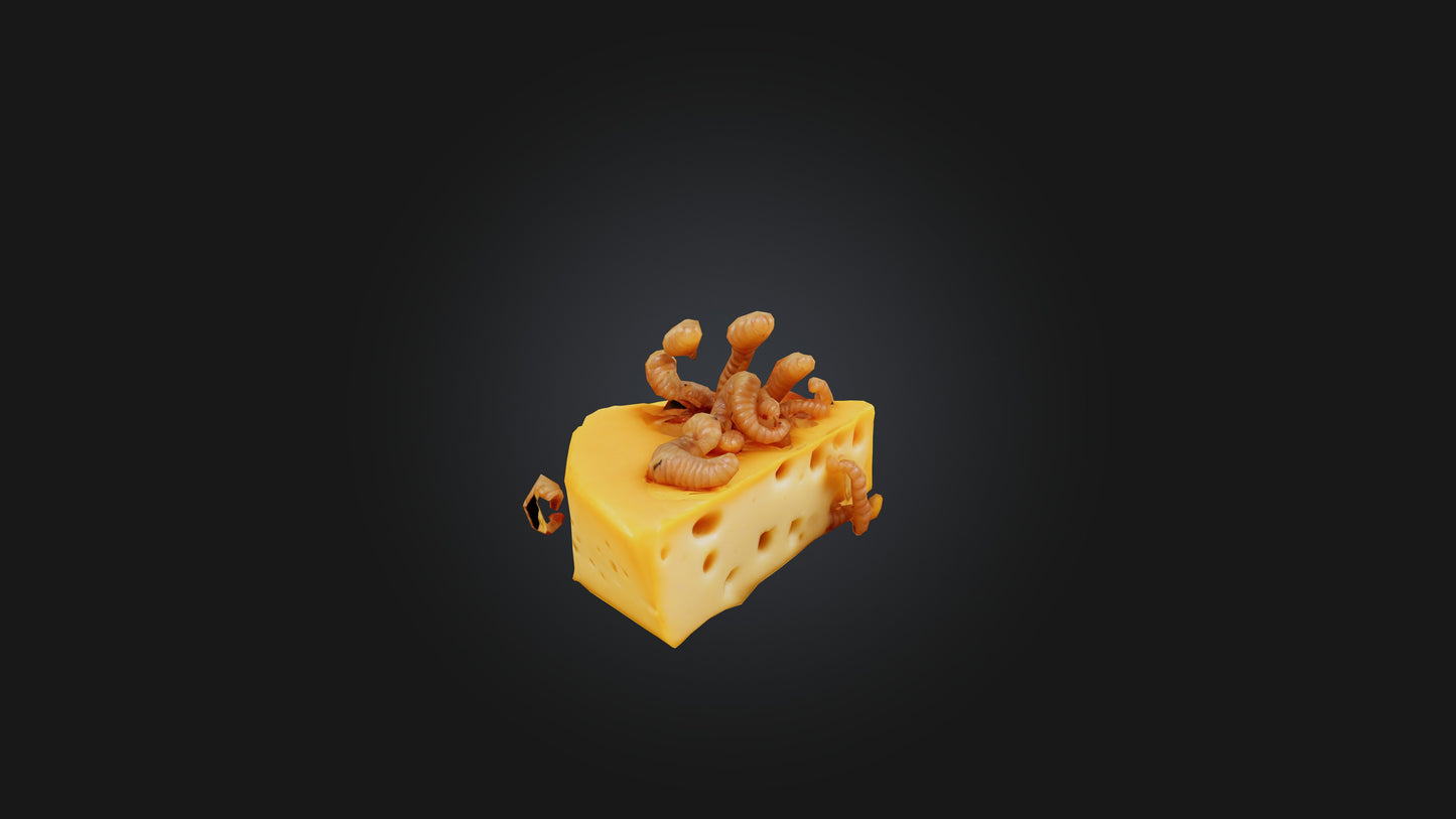 3D model Wormy Cheese VR / AR / low-poly