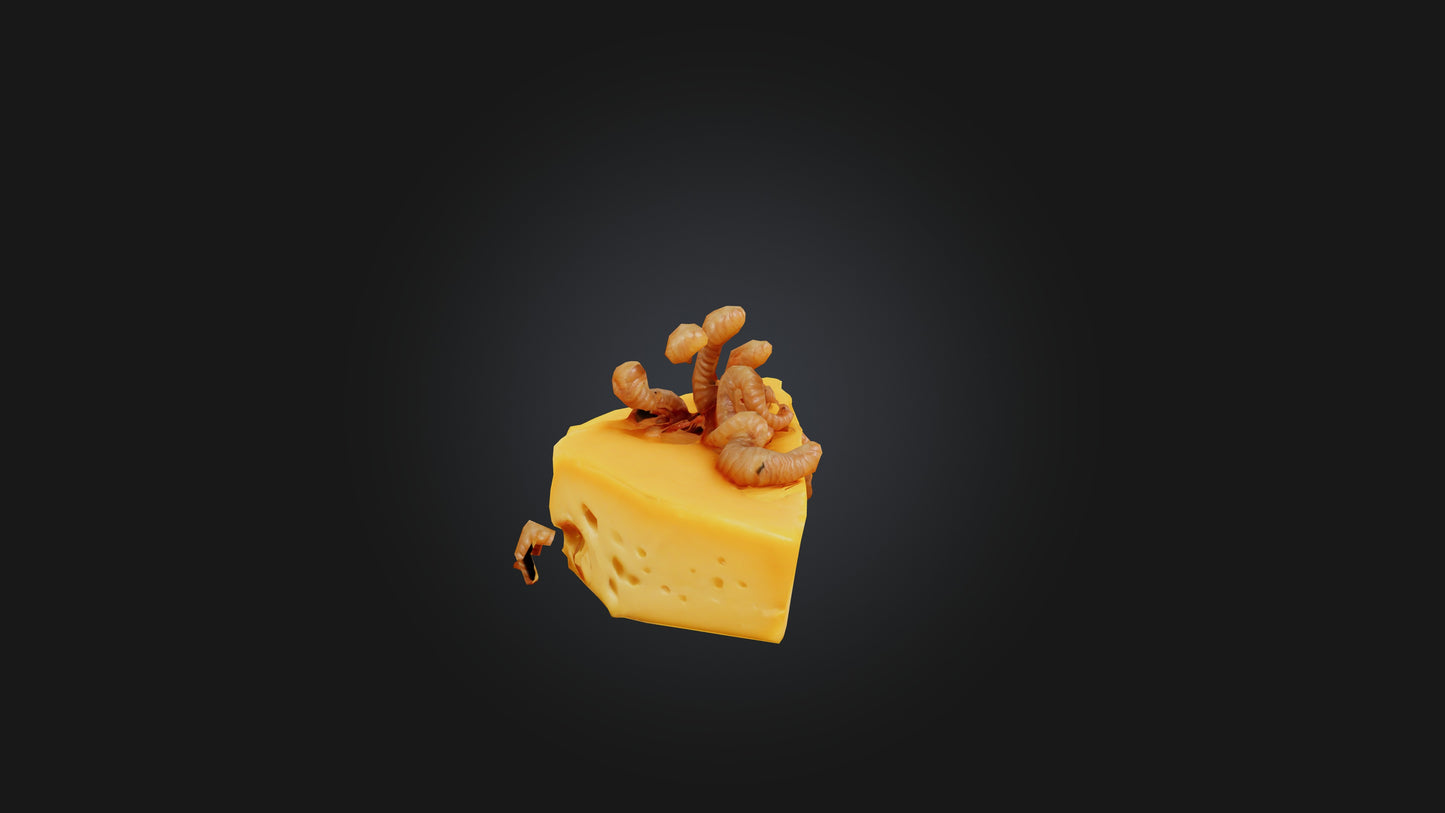 3D model Wormy Cheese VR / AR / low-poly