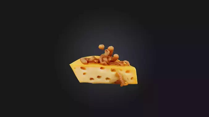3D model Wormy Cheese VR / AR / low-poly