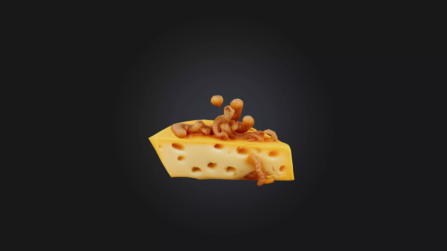 3D model Wormy Cheese VR / AR / low-poly