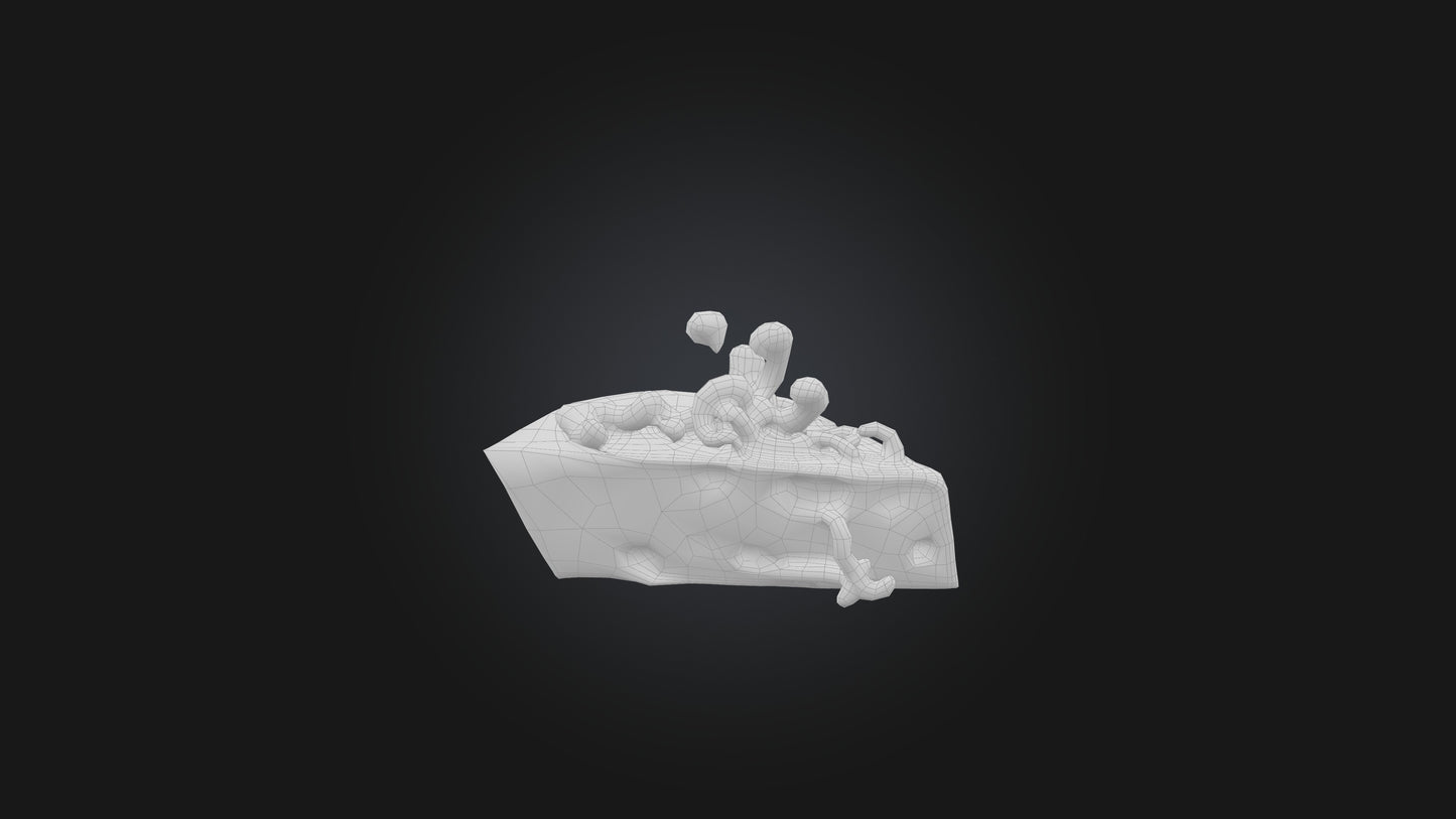 3D model Wormy Cheese VR / AR / low-poly