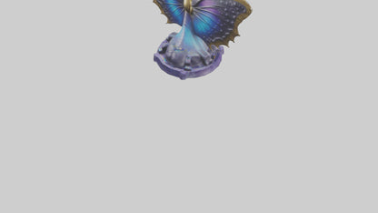 3D model ystic Butterfly statue model VR / AR / low-poly