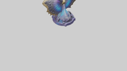 3D model ystic Butterfly statue model VR / AR / low-poly