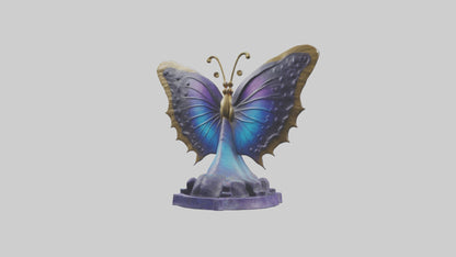 3D model ystic Butterfly statue model VR / AR / low-poly