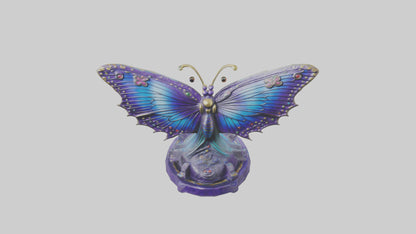 3D model ystic Butterfly statue model VR / AR / low-poly