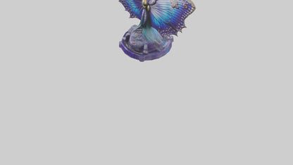 3D model ystic Butterfly statue model VR / AR / low-poly