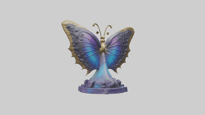 3D model ystic Butterfly statue model VR / AR / low-poly