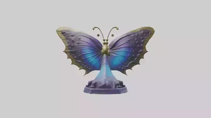 3D model ystic Butterfly statue model VR / AR / low-poly