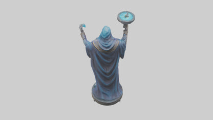 3D model ystic Sorcerer statue model 2 VR / AR / low-poly