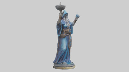 3D model ystic Sorcerer statue model 2 VR / AR / low-poly