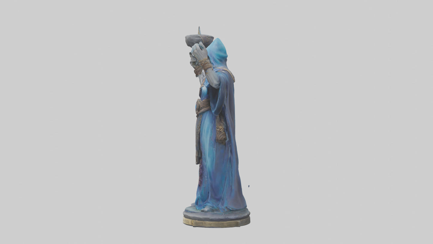 3D model ystic Sorcerer statue model 2 VR / AR / low-poly