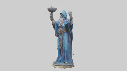 3D model ystic Sorcerer statue model 2 VR / AR / low-poly