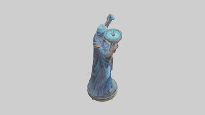 3D model ystic Sorcerer statue model 2 VR / AR / low-poly