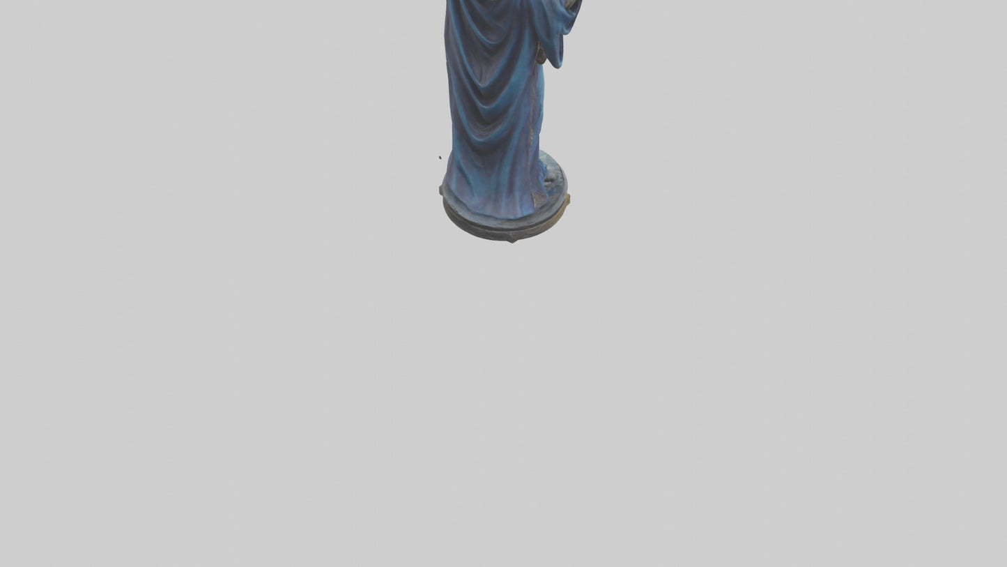 3D model ystic Sorcerer statue model 2 VR / AR / low-poly