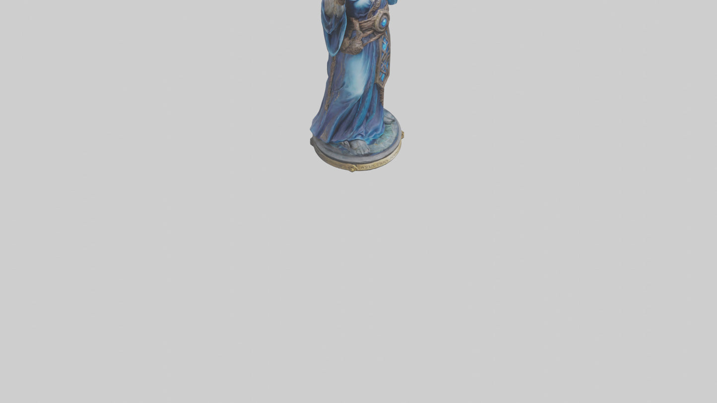 3D model ystic Sorcerer statue model 2 VR / AR / low-poly