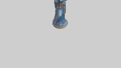 3D model ystic Sorcerer statue model 2 VR / AR / low-poly