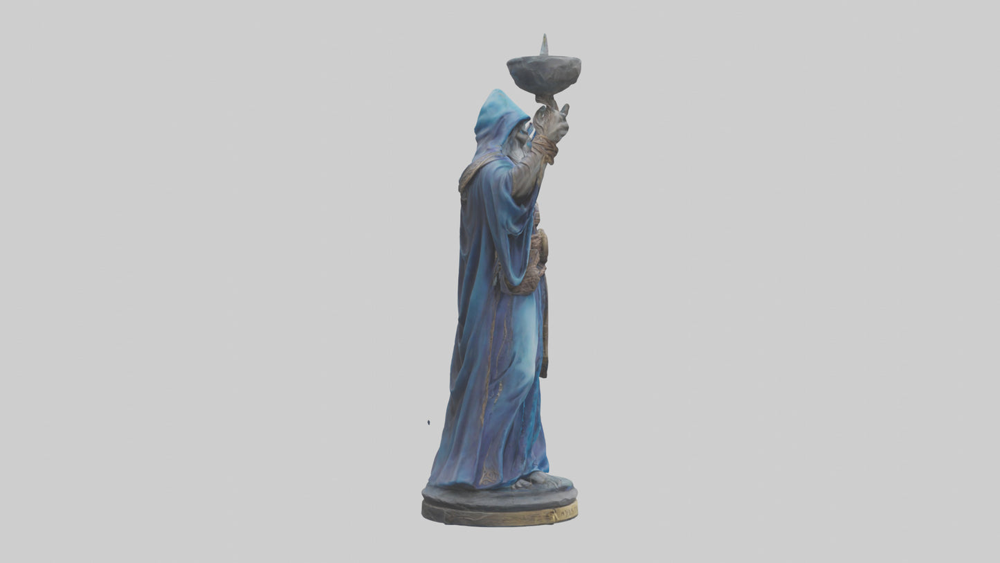 3D model ystic Sorcerer statue model 2 VR / AR / low-poly