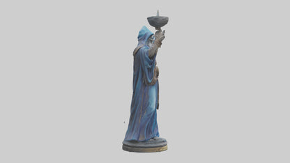3D model ystic Sorcerer statue model 2 VR / AR / low-poly