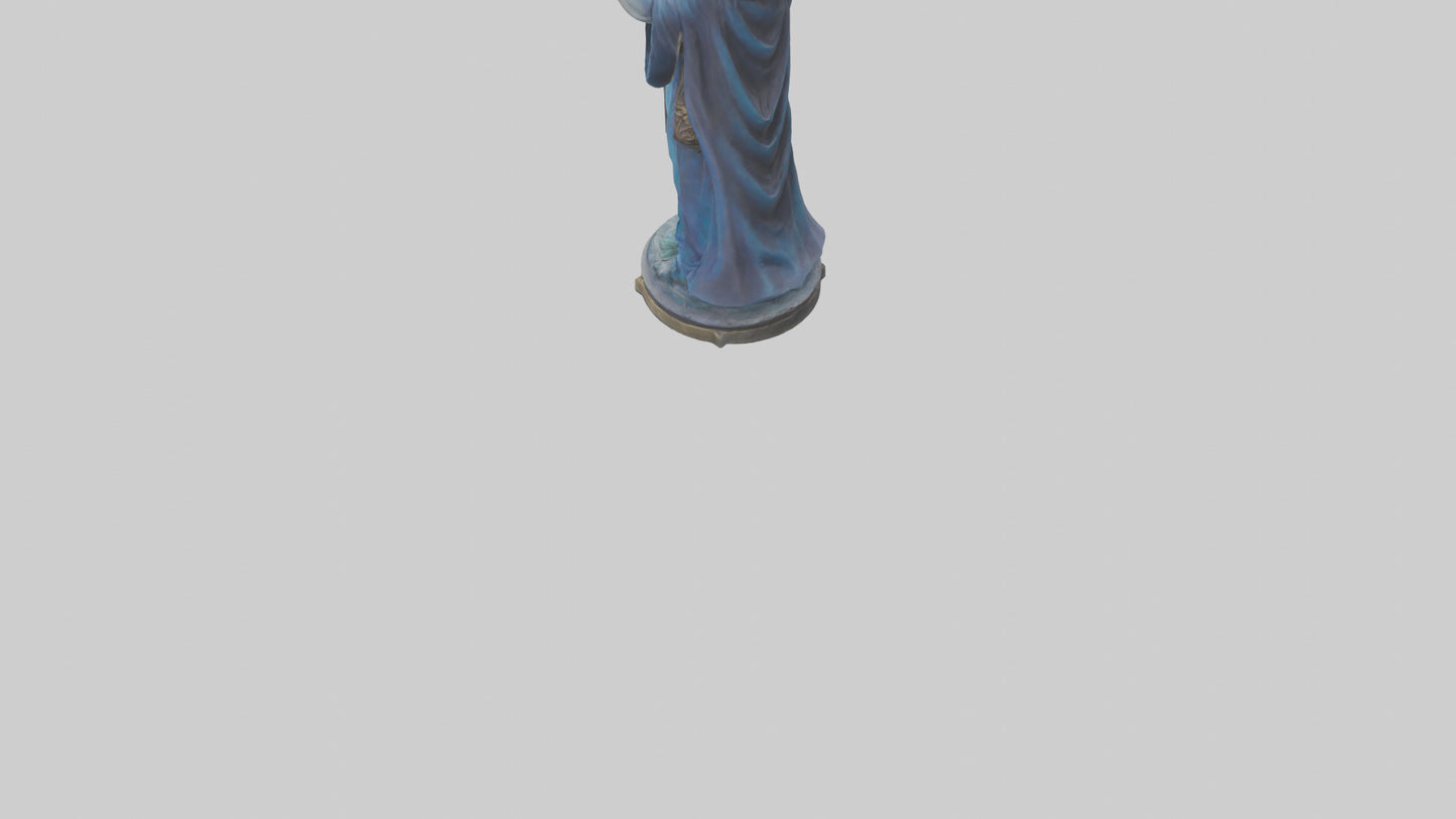3D model ystic Sorcerer statue model 2 VR / AR / low-poly