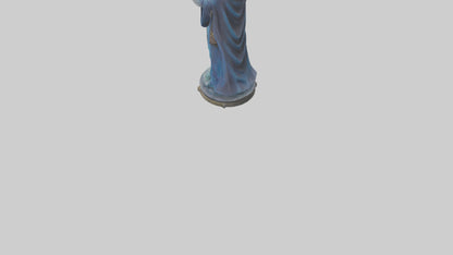 3D model ystic Sorcerer statue model 2 VR / AR / low-poly