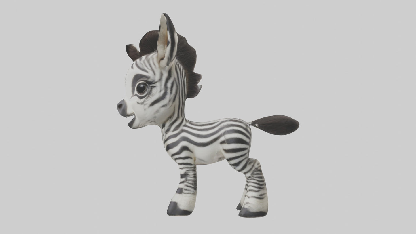Zebra Foal Model  3D model
