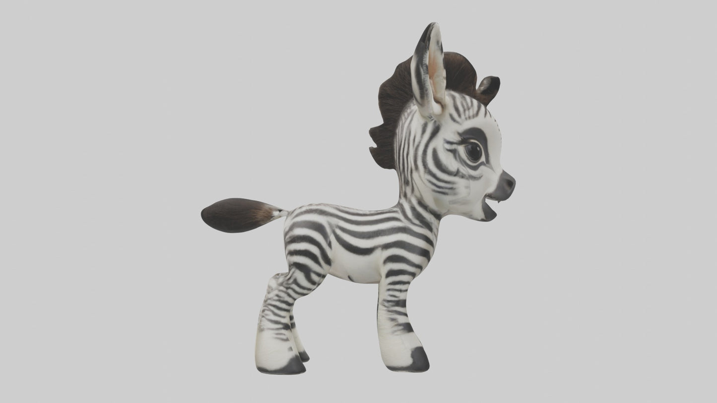 Zebra Foal Model  3D model