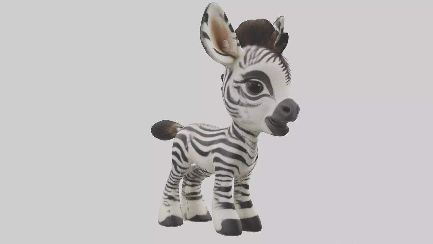 Zebra Foal Model  3D model